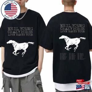 Neil Young And Crazy Horse  Tour Shirt Fan Concert Classic Unisex 2 Sided